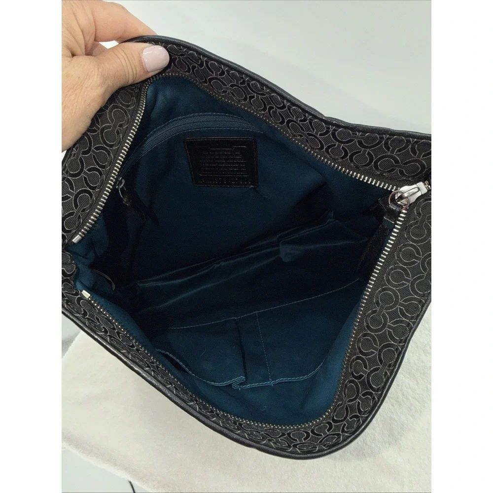 Coach Madison Art Signature Hobo Handbag Shoulder Bag 27906 Modern C Black